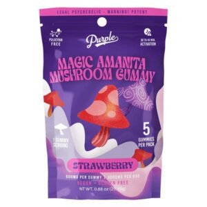 Purple Amanita Mushroom Gummies- Strawberry